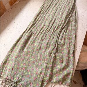 Floral Green Scarf